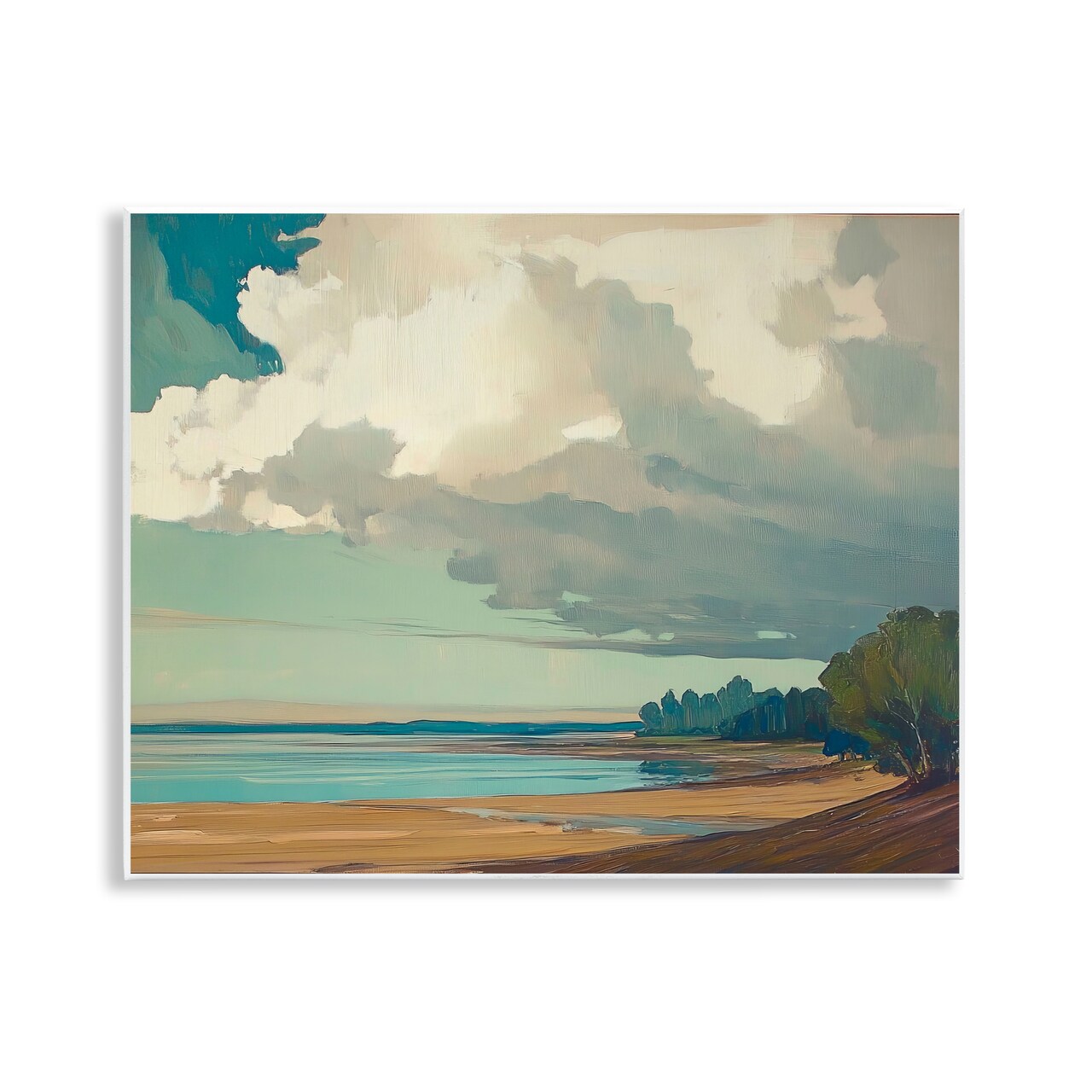 Stupell Industries Sunlit Clouds over Beach Wall Plaque By Elara Yasna